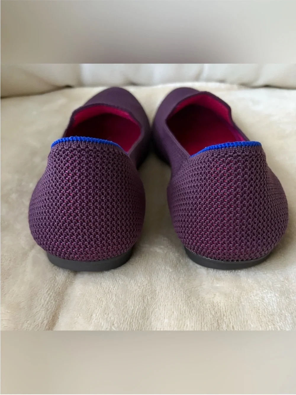 Rothy’s The Loafer Berry Lattice Flats Size 9 Maroon Purple Burgundy Rothy flat